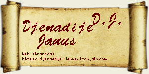 Đenadije Janus vizit kartica